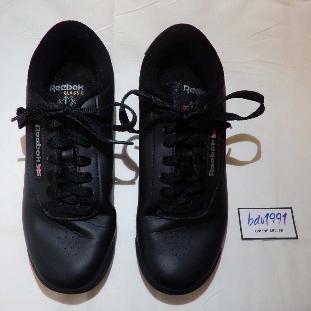 Reebok Women's Princess Sneaker BLACK casual aerobics shoes